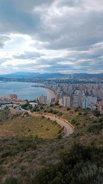 Benidorm in Spain from viewpoint Stock Photos