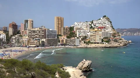 Benidorm in a summer day Stock Footage 68160049