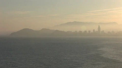 Benidorm at Sunset Stock Footage 27094007