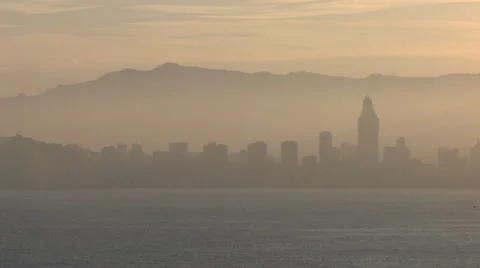 Benidorm at Sunset Stock Footage 27094176