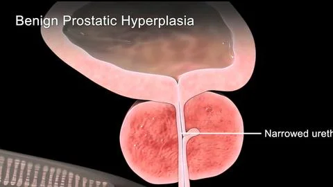 Benign Prostatic Hyperplasia 3d medical Stock Illustration