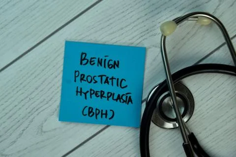 Benign Prostatic Hyperplasia (BPH) write on sticky notes Stock Photos