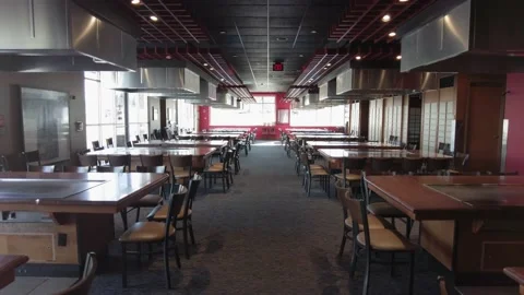 Benihana restaurant sits empty due to covid-19 Stock Footage 146046231