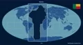 Benin - 3D tube zoom (Mollweide projection). Solids 4k or 4k+ Resolution