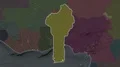 Benin and capital circled and zoomed. Set of animations 4k or 4k+ Resolution