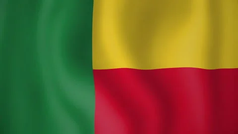 Benin animated flag. Seamless loop. 4K Stock Footage 145427484