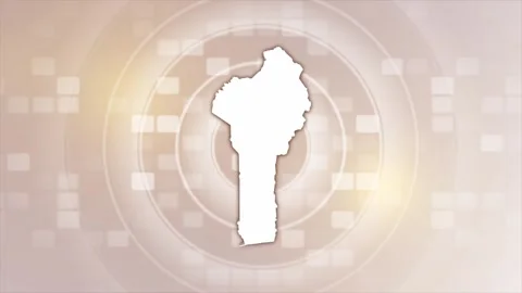 Benin Animated Map Stock Footage 275595609