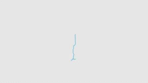 Benin Country Line Map Self Drawing Animated Overlay, Alpha 4K 스톡 동영상 340291101