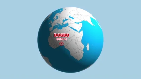 BENIN DOGBO ZOOM IN FROM SPACE Stock Footage 177453046