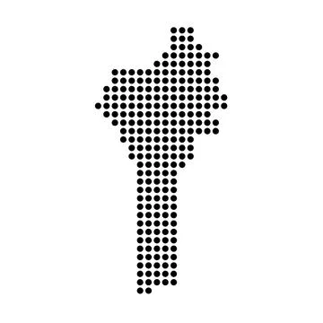 Benin dotted vector map Illustrazione stock