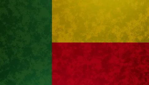 Benin flag background 3d render Stock Illustration