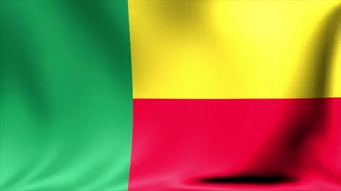 Benin Flag. Background Seamless Looping Animation. 4K High Definition Video Video stock 71720201