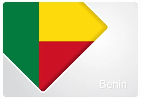 Benin flag design background. Vector illustration. Stock Illustration