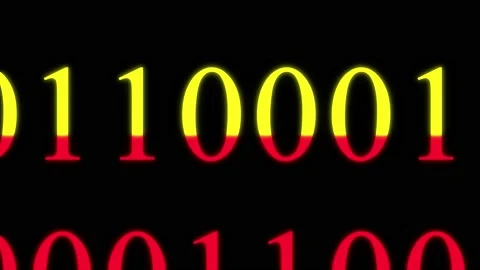 Benin Flag in Digital Binary Numbers cyber style matrix Stock Footage 135292010