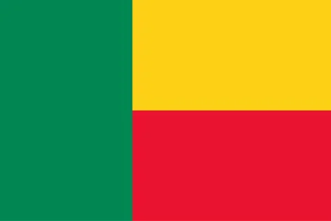 Benin flag flat vector illustration Stock Illustration