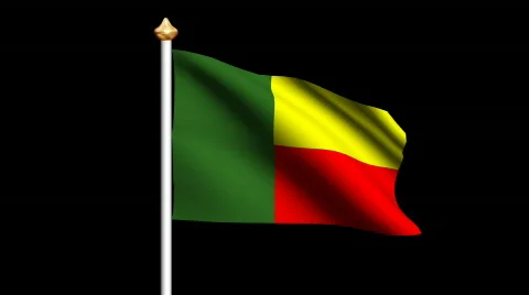 Benin flag Video stock 562633