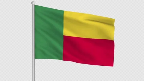 Benin Flag Stock Footage 219467844