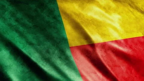 Benin Flag Grunge Video stock 249036155