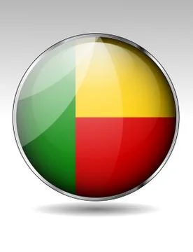 Benin flag icon Stock Illustration