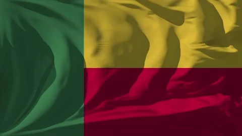 Benin Flag Loop Stock Footage 295709143