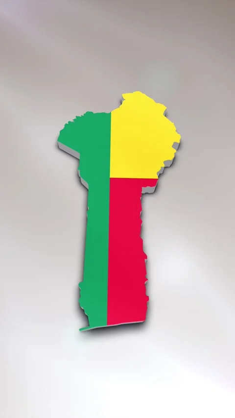 Benin Flag on Map Stock Footage 278172592