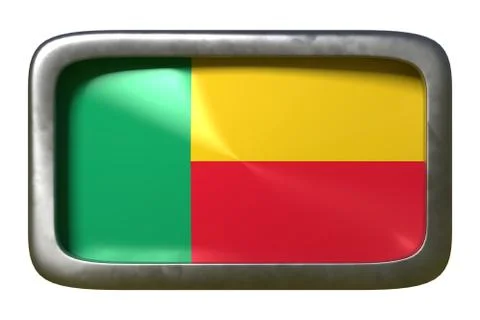 Benin flag sign Stock Illustration