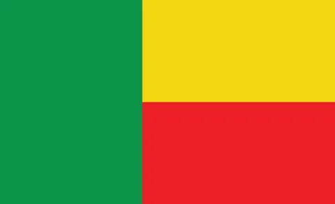 Benin flag. Simple vector. National flag of Benin Stock Illustration