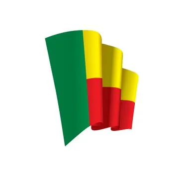 Benin flag, vector illustration Stock Illustration