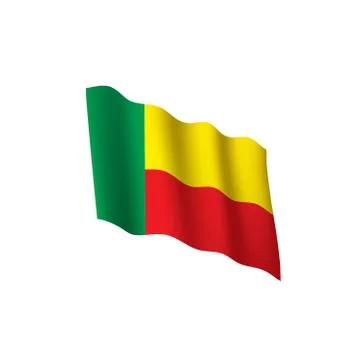 Benin flag, vector illustration Stock Illustration