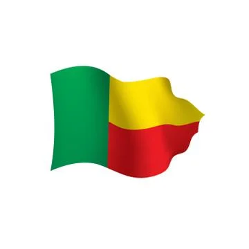 Benin flag, vector illustration Stock Illustration
