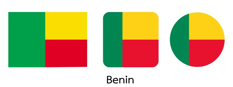 Benin flag, vector illustration Stock Illustration