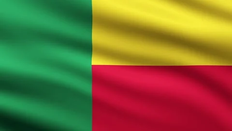 Benin Flag Waving Animation Background Full Screen Flag Of Benin flaying in wind Stock Footage 273120618