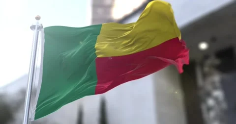 Benin-flag-waving-seamless-loop-4k-60fps Stock Footage 332303817