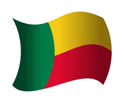 Benin flag waving in the wind 스톡 일러스트