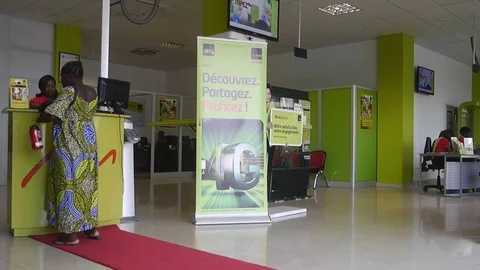 Benin local mobile operator shop Stock Footage 81092003