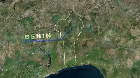 Benin Map Animation Video stock 273237181