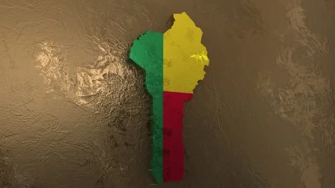 Benin Map Stock Footage 279074237