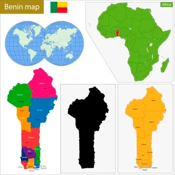 Benin map Stock Illustration