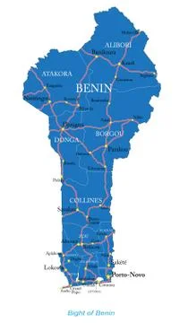 Benin map Stock Illustration
