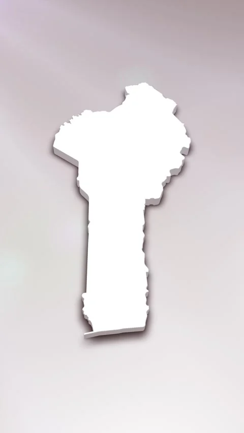 Benin Map Intro Video stock 261659370