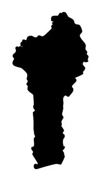 Benin map silhouette vector solated Stock Illustration