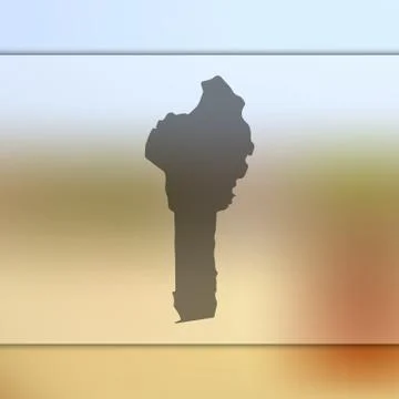 Benin map. Vector silhouette of Benin. Blurred background Stock Illustration