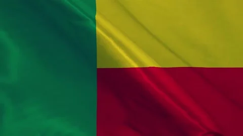 Benin National Waving Flag, Motion Animation of Benin National Flag Stock Footage 303551753