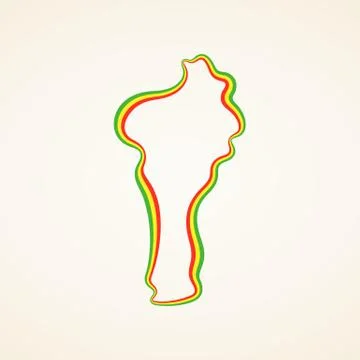 Benin - Outline Map Stock Illustration