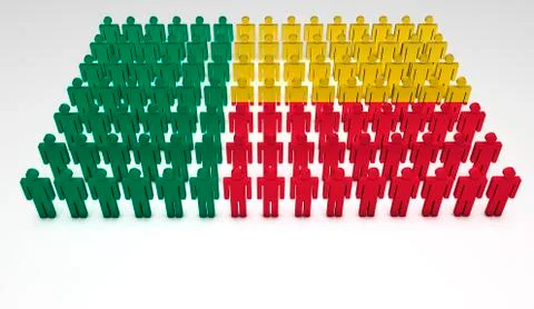 Benin parade Stockillustratie