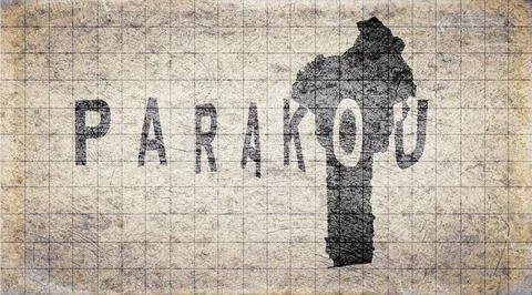 Benin Parakou Typography Map Stock Illustration