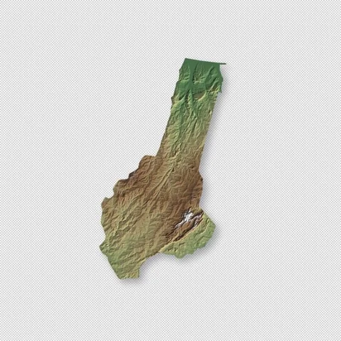Benin Rotating 3D Relief Map Seamless Loop, Alpha Channel 4K 스톡 동영상 340725014