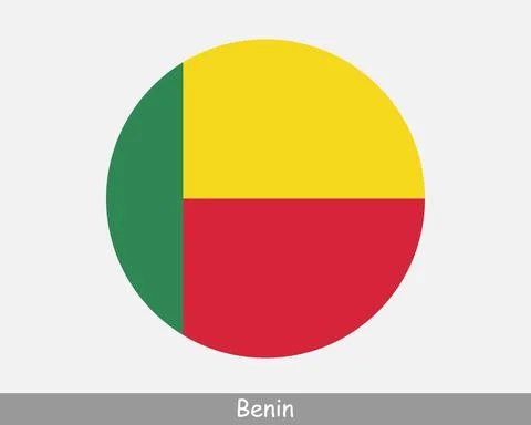 Benin Round Flag Stock Illustration