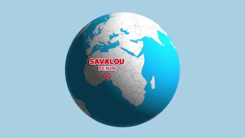 BENIN SAVALOU ZOOM IN FROM SPACE Stock Footage 177453349