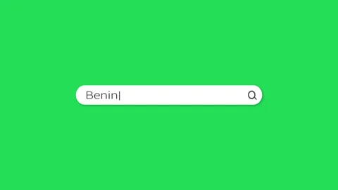 Benin Search Bar Typing Animation Green Screen 4K Travel Loop Chroma Key Stock Footage 336867465